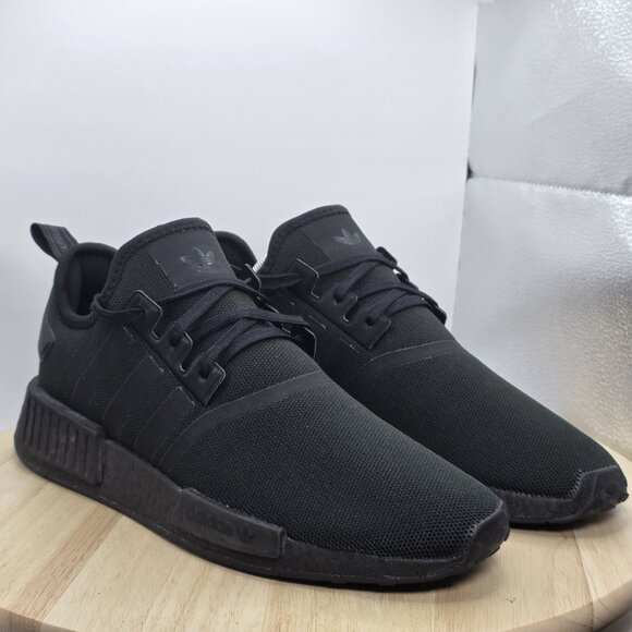 Mens Size 10 - Adidas NMD_R1 Triple Black Athletic Shoes Sneakers - Picture 3 of 7